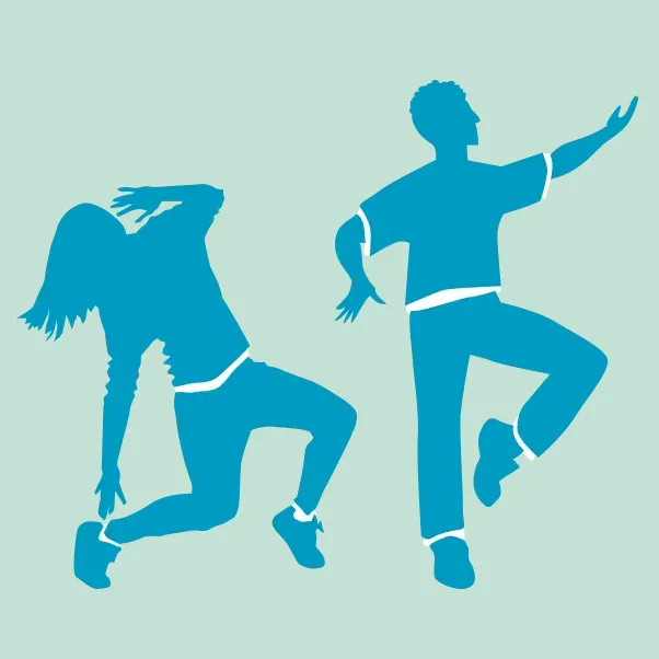 Illustration von 2 Freestyle-Tänzern